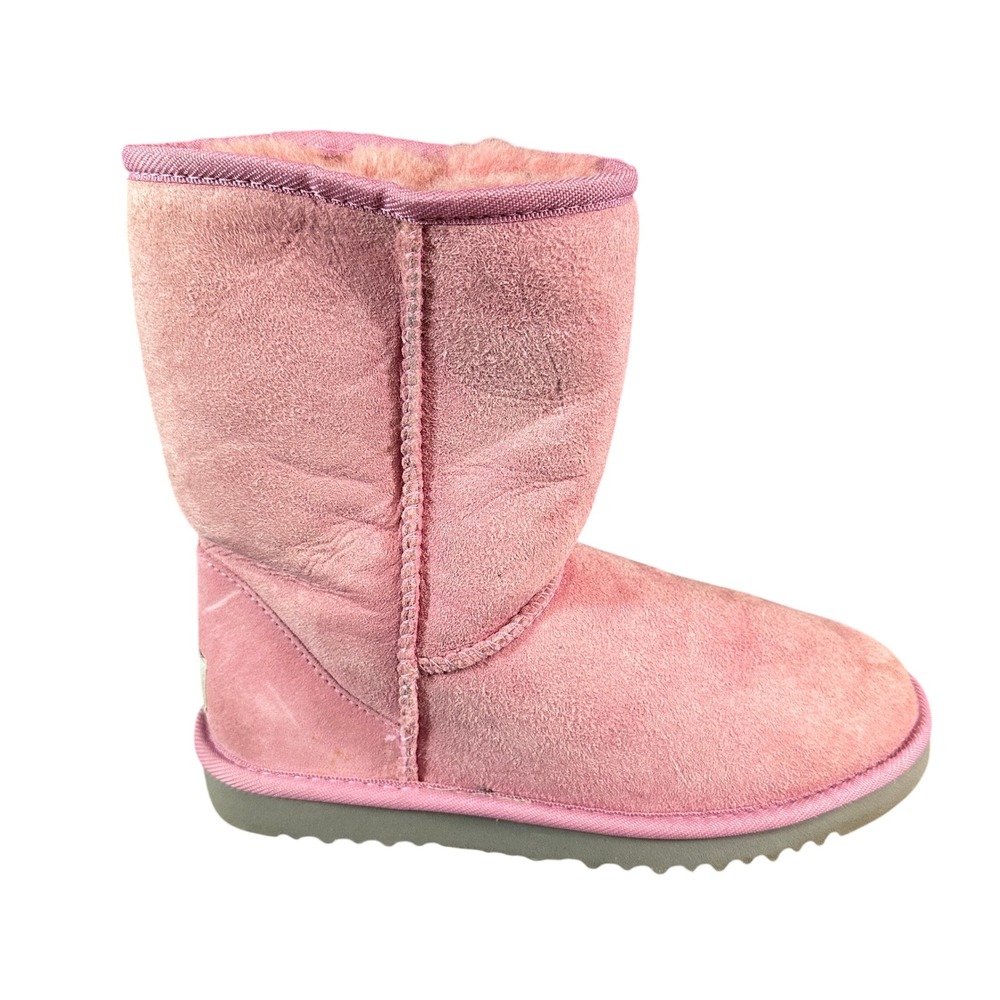 UGG Australia Classic Short Pink Suede Sheepskin Lined Boots Women 5
